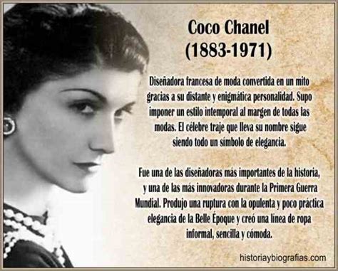 biografia de coco chanel en ingles y español|More.